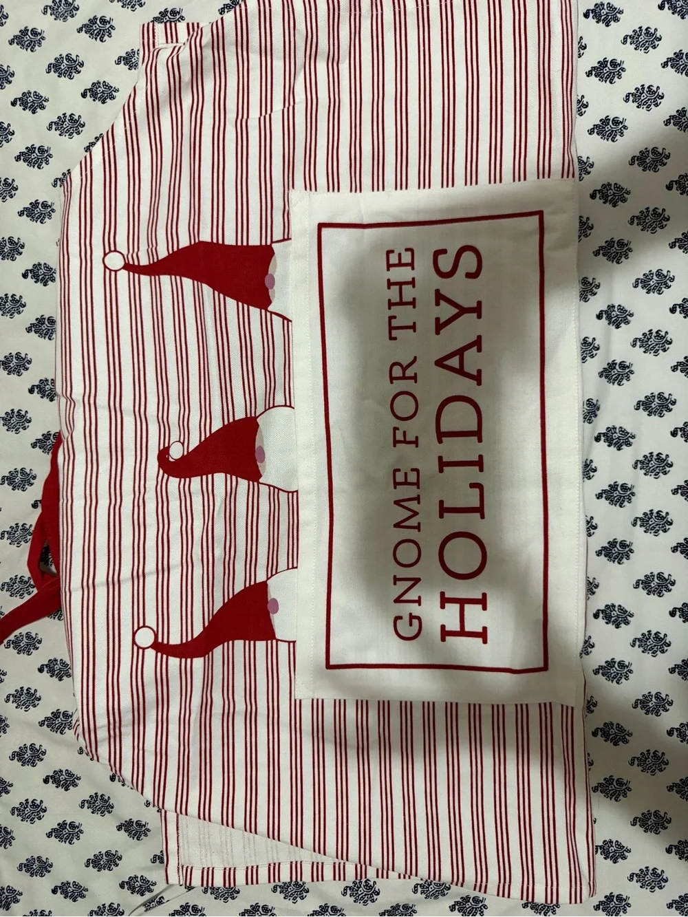 Holiday Striped Red and White Kitchen Apron